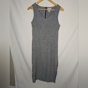 Ann Taylor Loft Black and White Gingham Tank Midi Dress size 10P